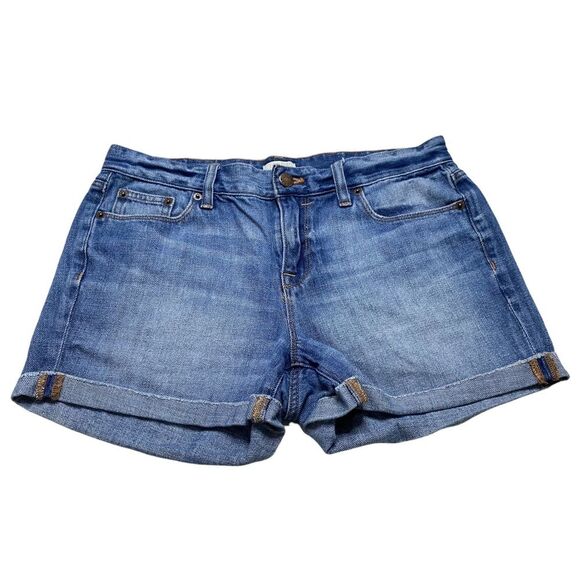 J Crew Cuffed Denim Blue Jean Shorts Sz 26 - Picture 1 of 11